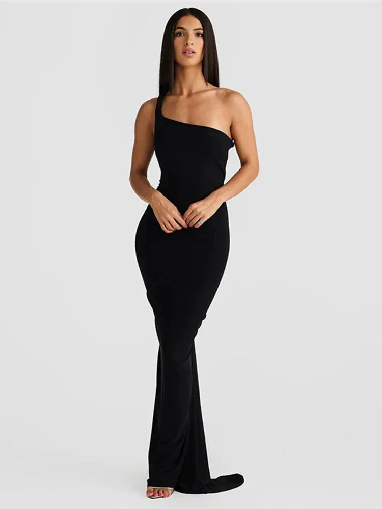 Slim Bodycon Long Mermaid Halter Off Shoulder Sexy Spring Summer Maxi Dress