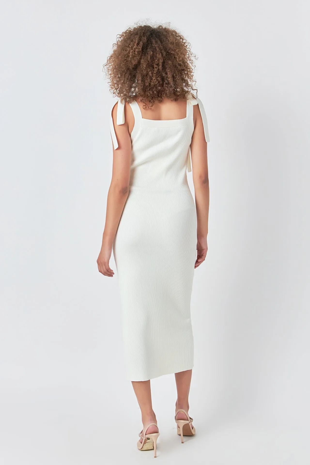 Solid Knit Midi Dress