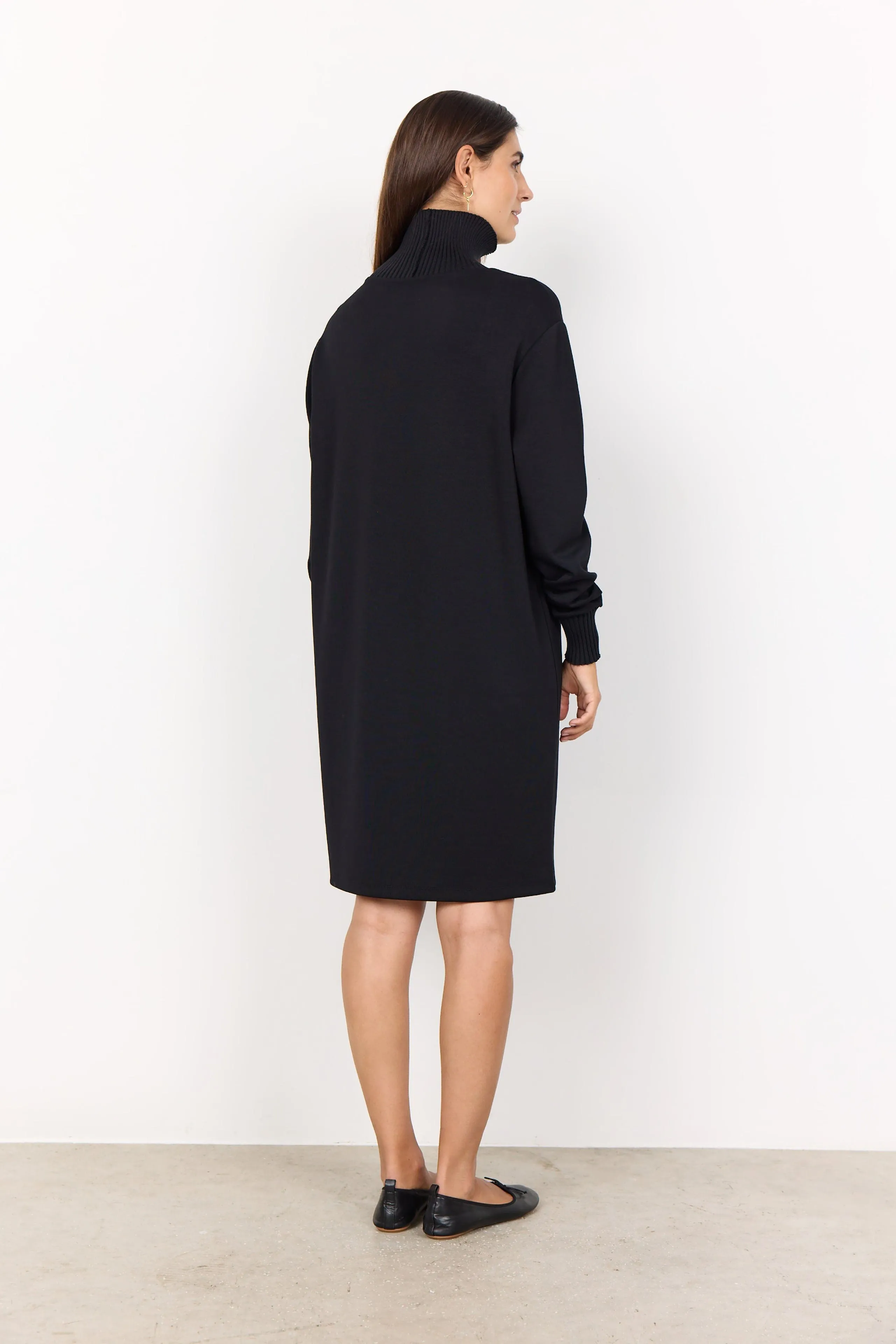 Soya Concept Roll Neck Sweater Dress Black