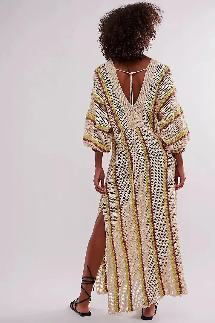 Striped Knit Kaftan