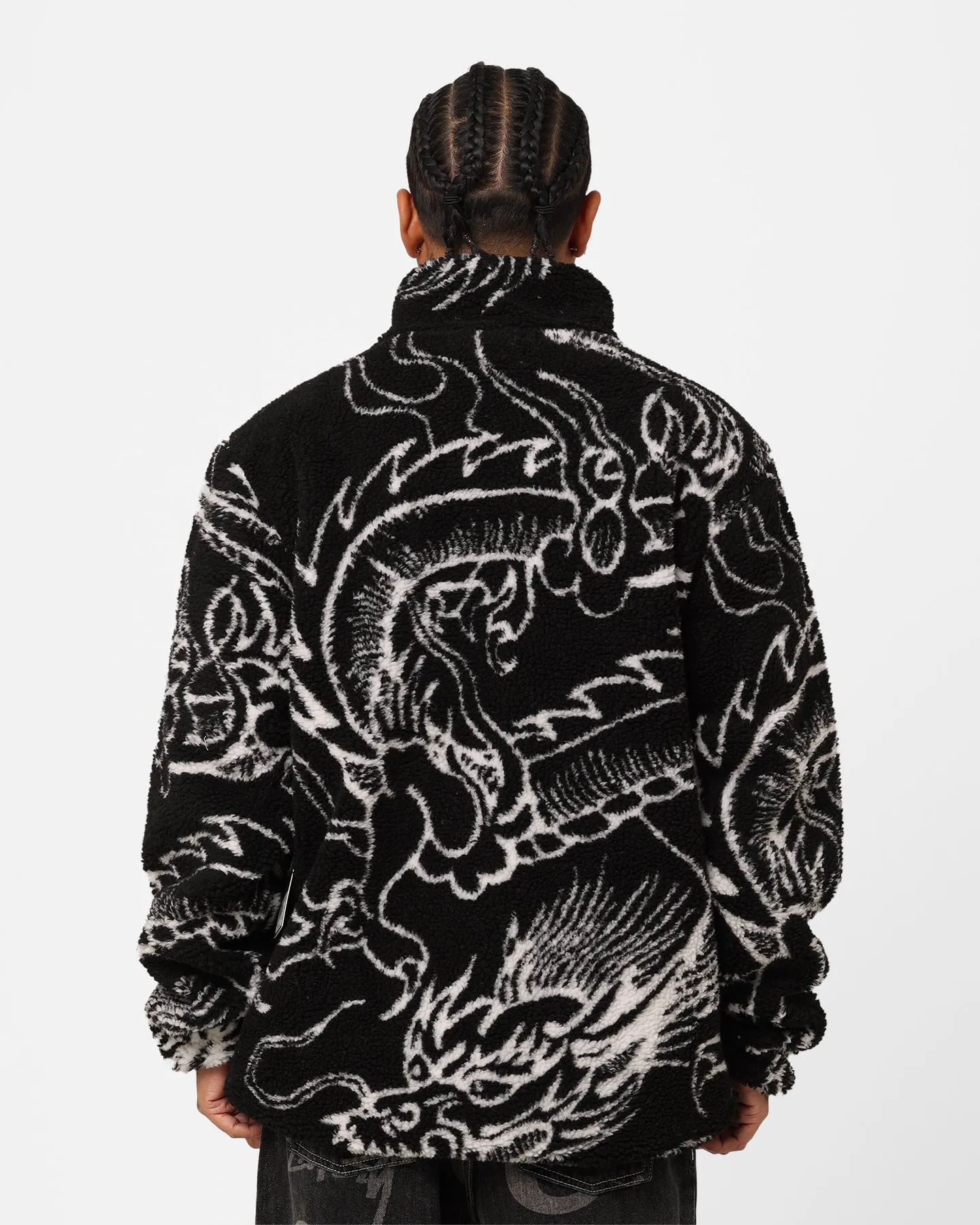 Stussy Dragon Sherpa Jacket Black