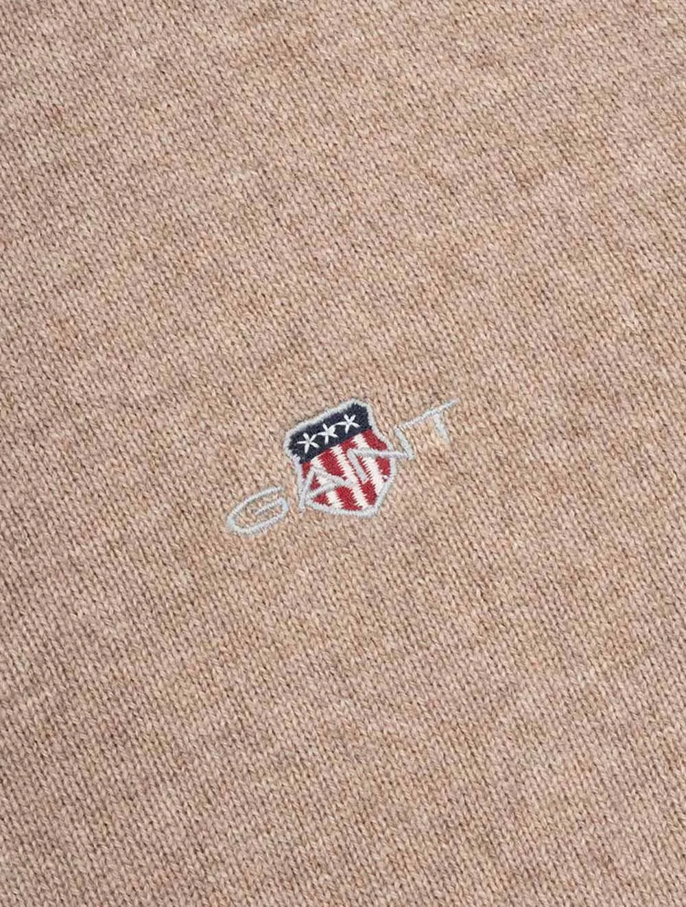 Superfine Lambswool Crew Neck Dark Sand Melange