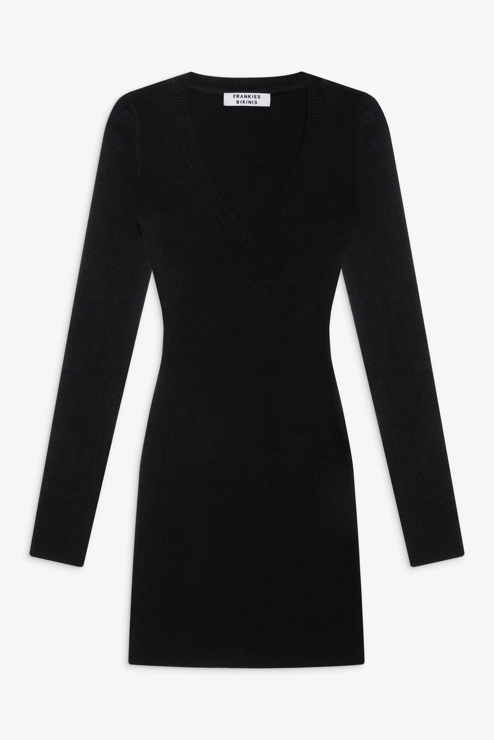 Sweetheart Knit Dress - Black