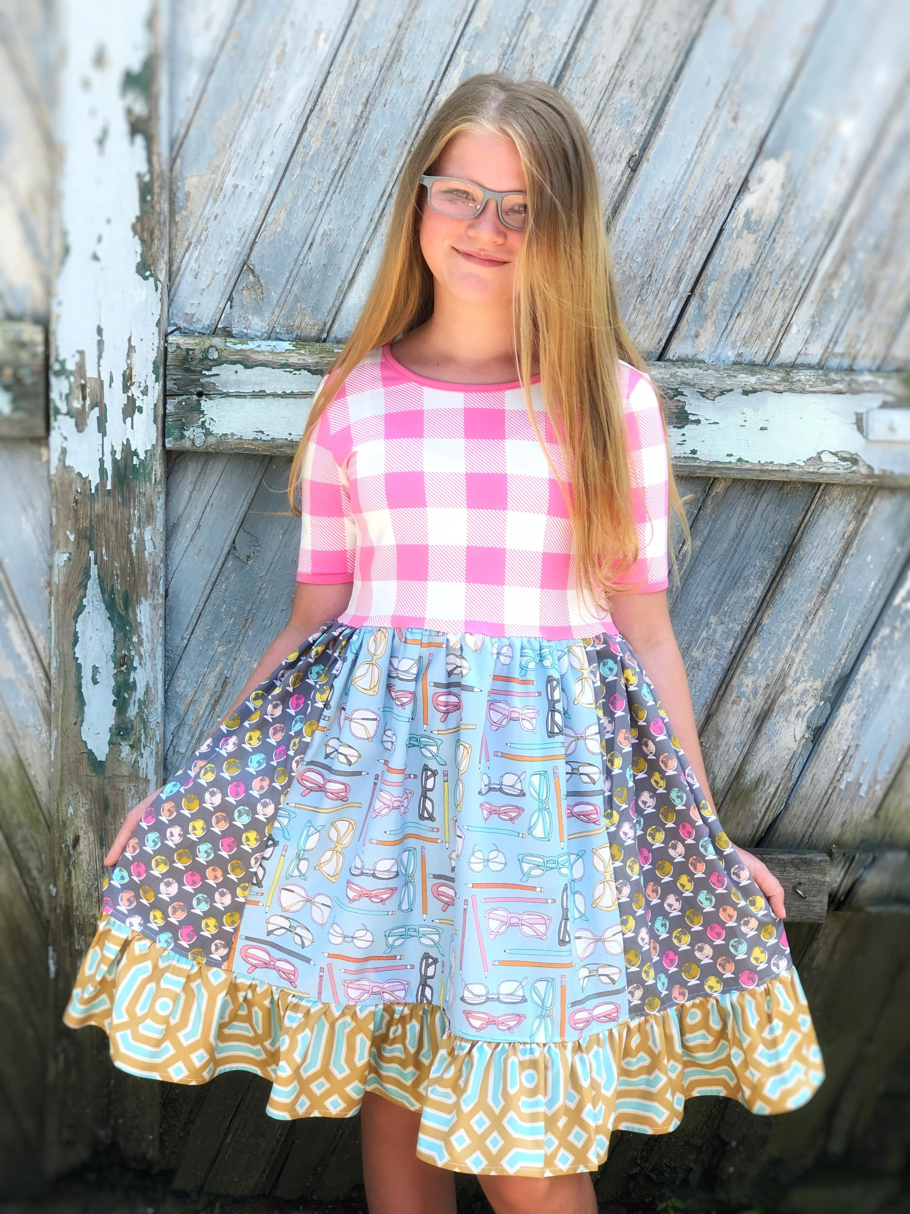 sz 12 Plaid School Day dress