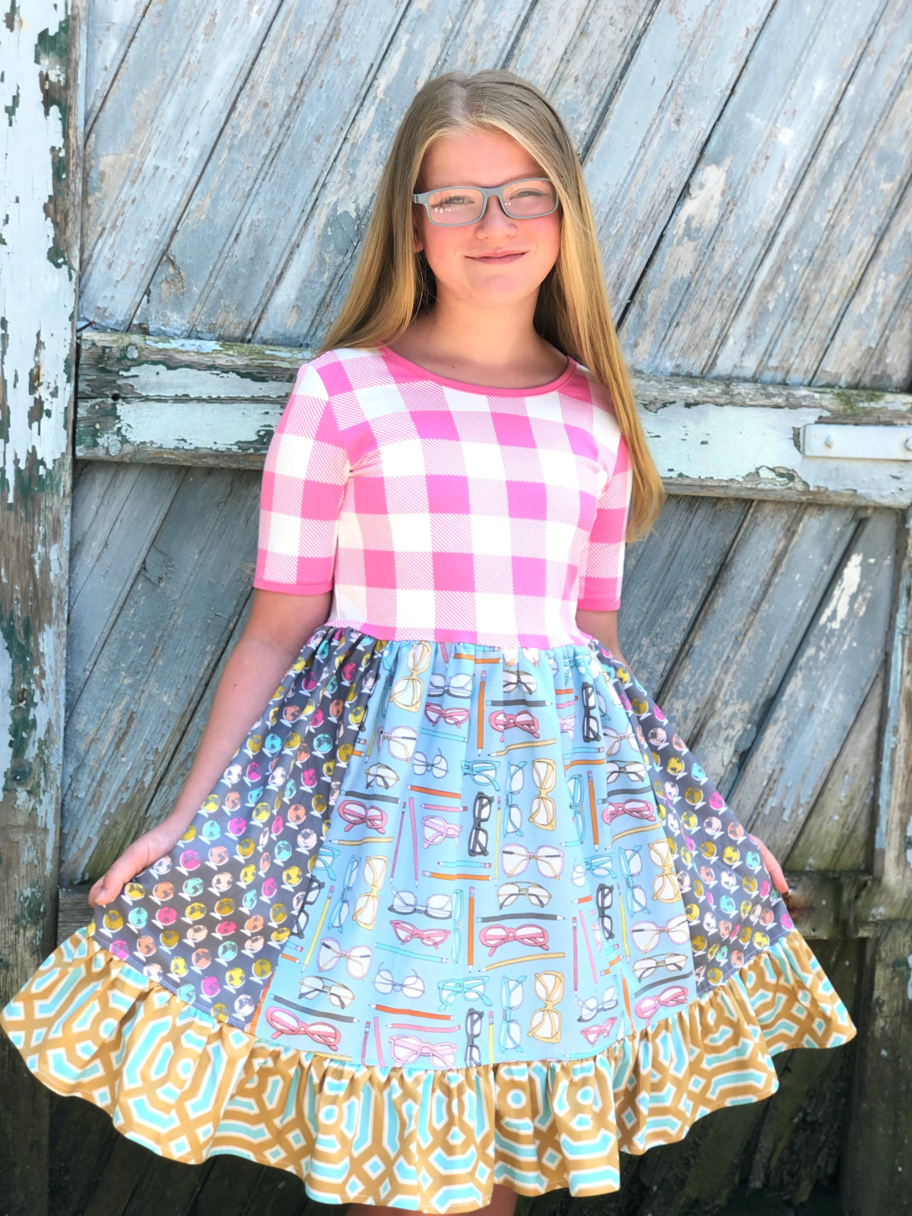 sz 12 Plaid School Day dress