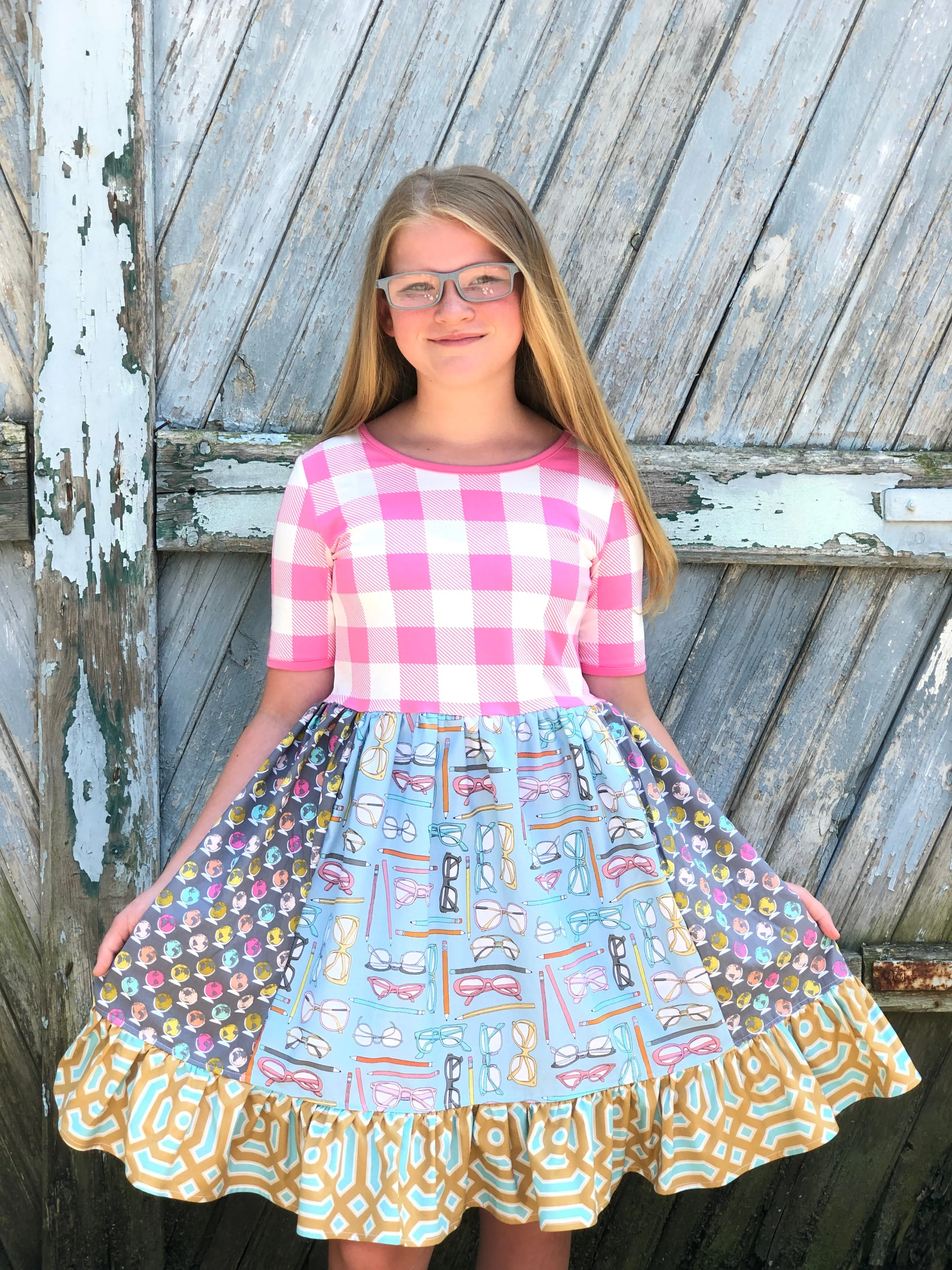 sz 12 Plaid School Day dress