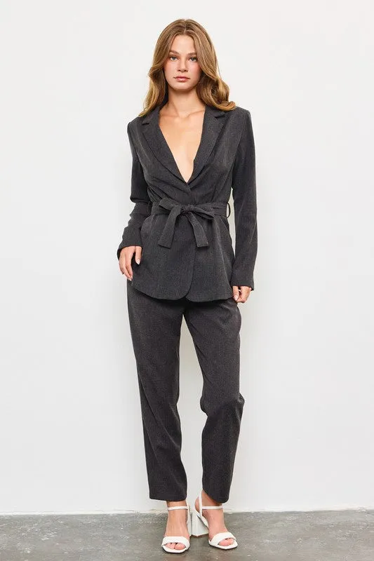 The Cami Blazer- Charcoal