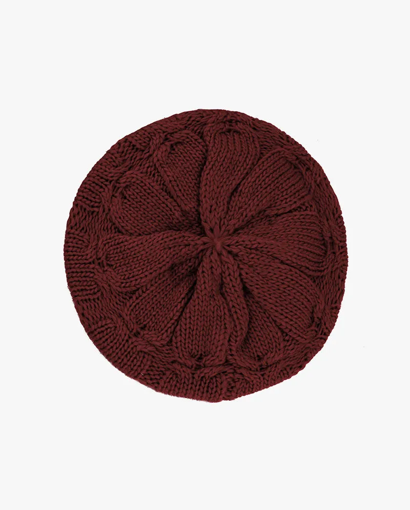 The Hat Depot - Cozy & Soft Curly Knitted Beret