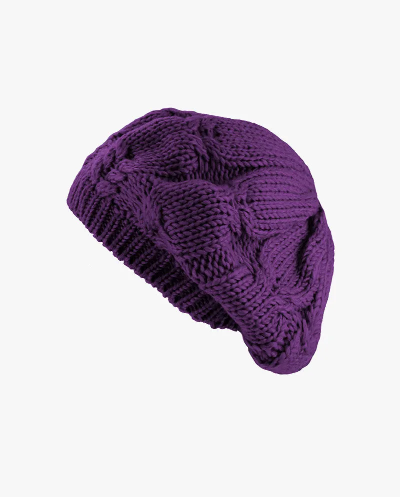 The Hat Depot - Cozy & Soft Curly Knitted Beret