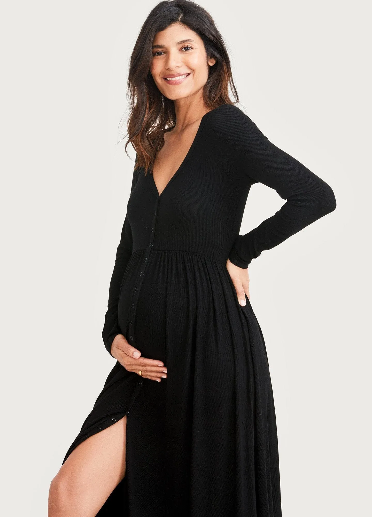 The Softest Rib Nursing Dress