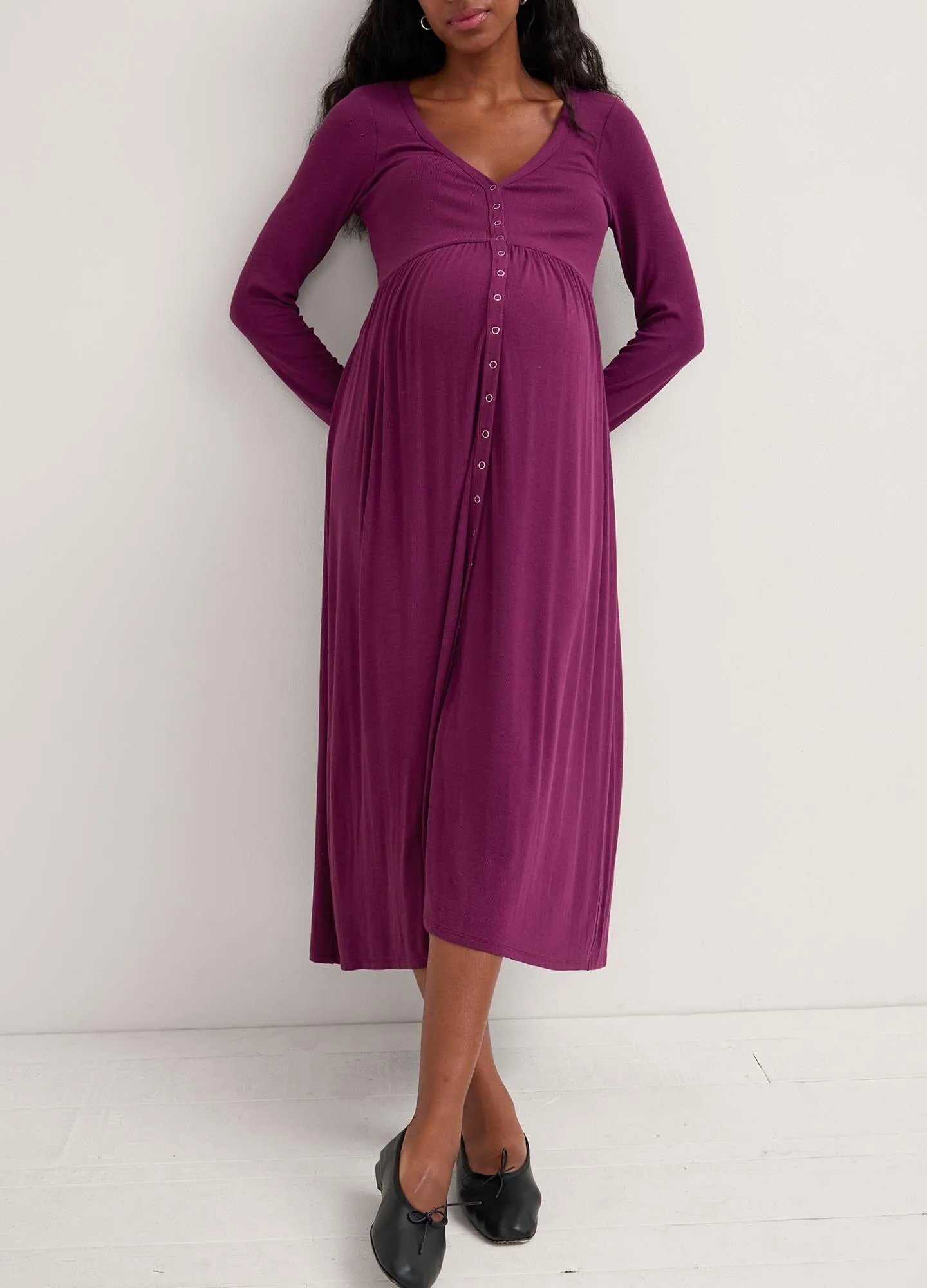 The Softest Rib Nursing Dress