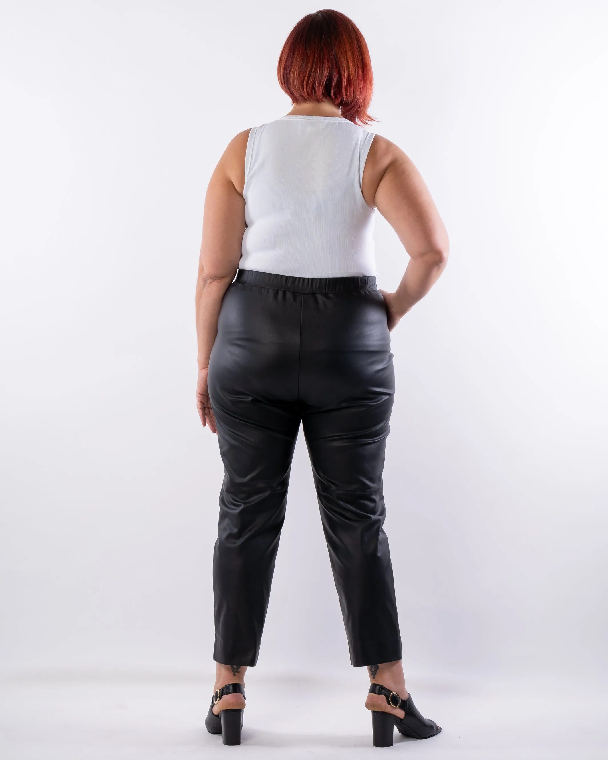 The Wild One Straight Leg Pleather Pant - Black