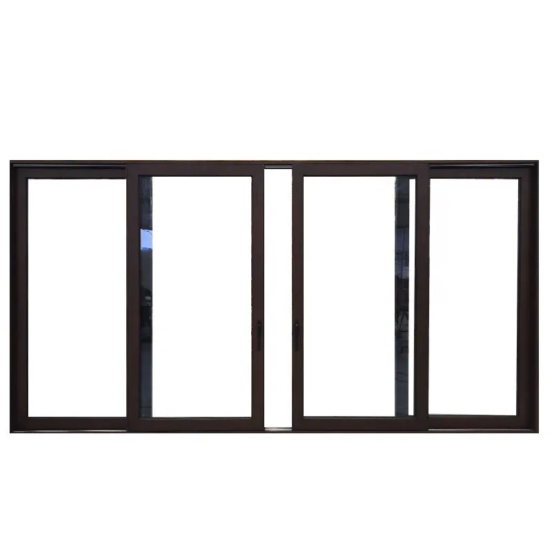 thermal break aluminum automatic black sliding doorby Doorwin