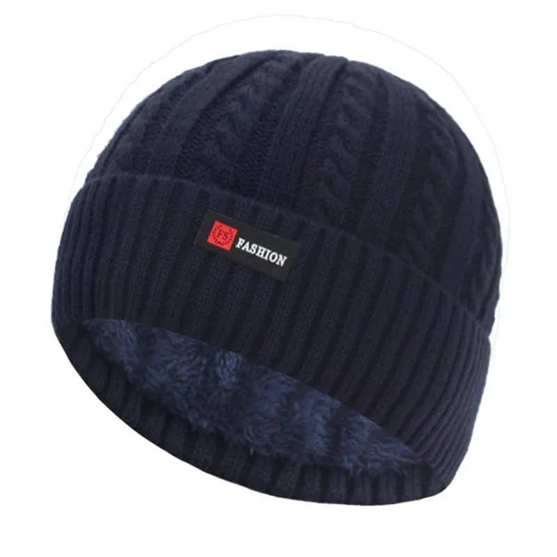 Thick Beanie With Warm Faux Fur Lining