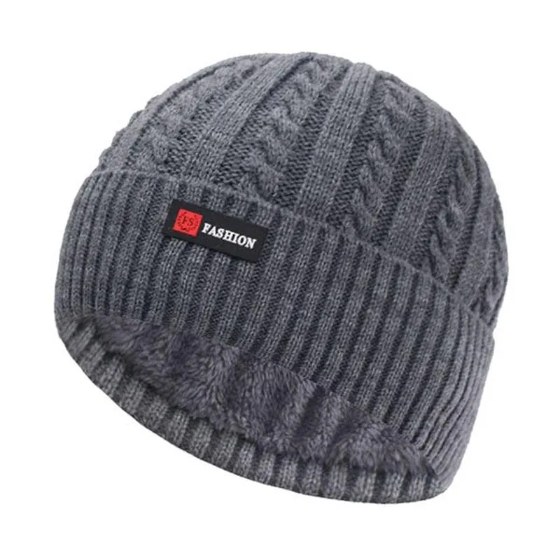 Thick Beanie With Warm Faux Fur Lining