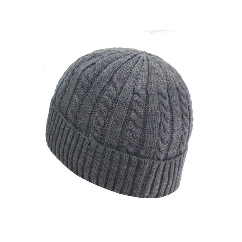 Thick Beanie With Warm Faux Fur Lining