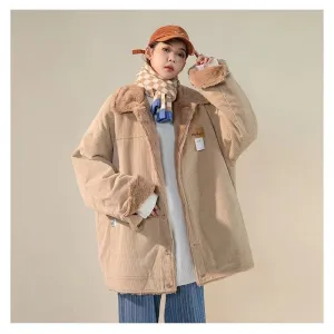 Thickened Plus Velvet Corduroy Sherpa Jacket