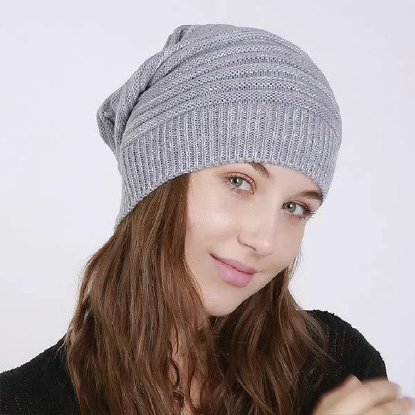 Thin Pleated Heather Beanie 30344460C