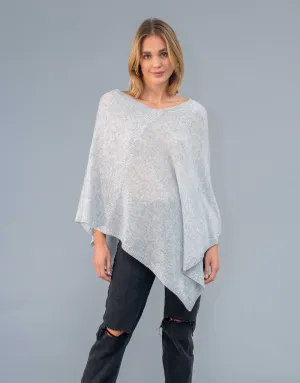 Ultra Soft Poncho in Platinum