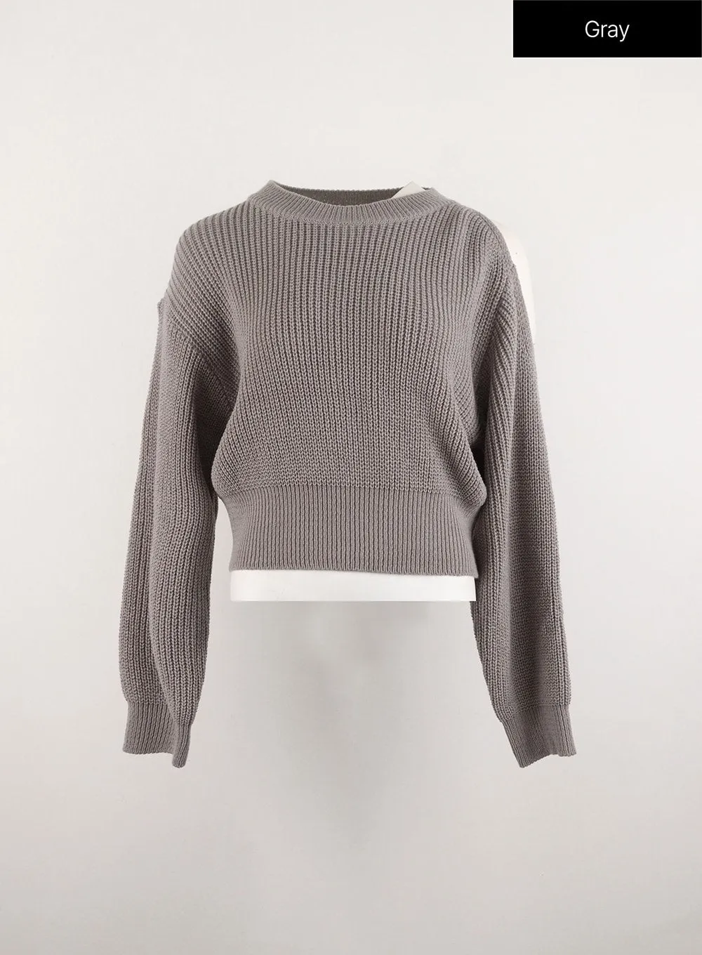 Unbalanced Opening Shoulder Knit Sweater OD308