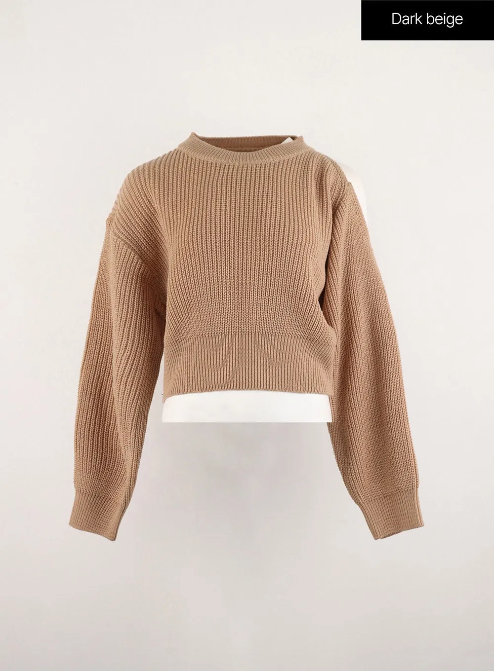 Unbalanced Opening Shoulder Knit Sweater OD308