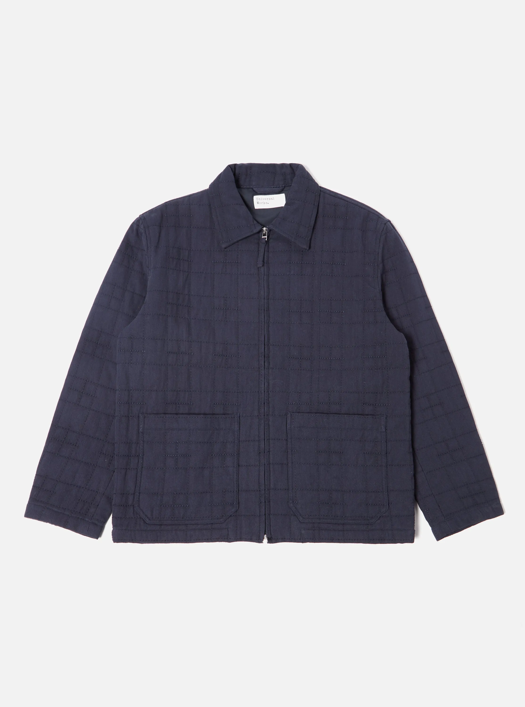 Universal Works Quilt Gower Jacket in Navy Winter Twill