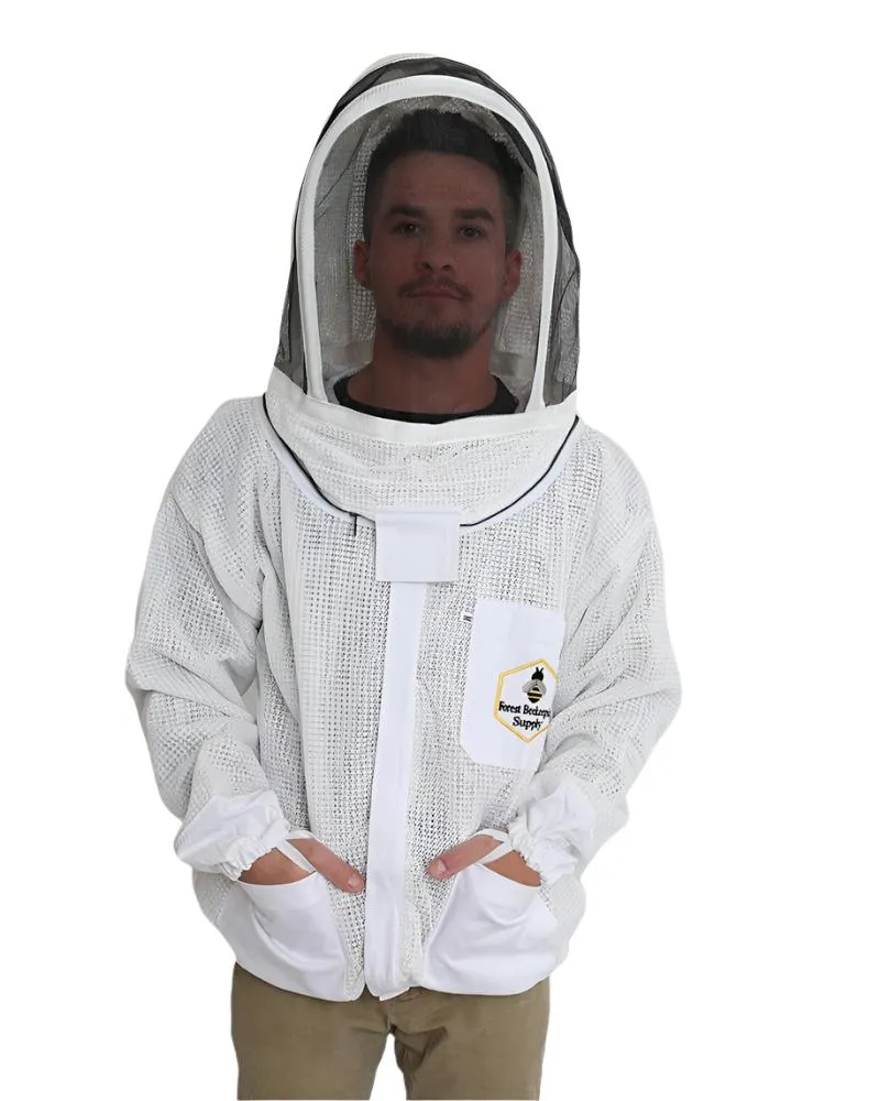 Ventilated 3 Layer beekeeping Jacket with Fencing Veil