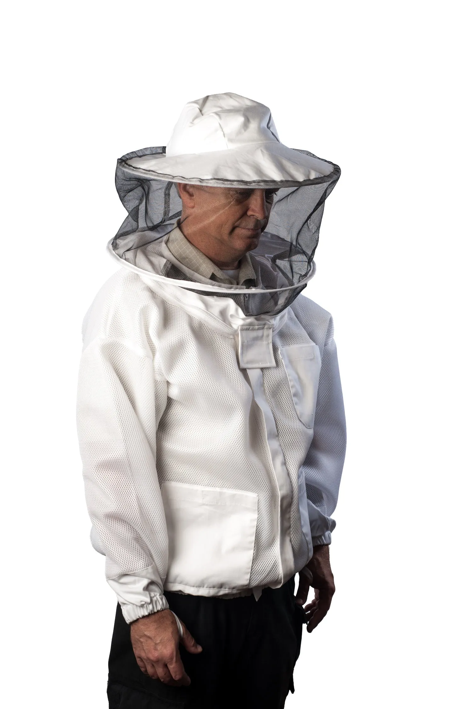 Ventilated Ultralight Bee Jacket with  Round Veil  For Beekeepers