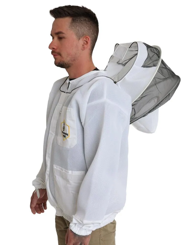 Ventilated Ultralight Bee Jacket with  Round Veil  For Beekeepers