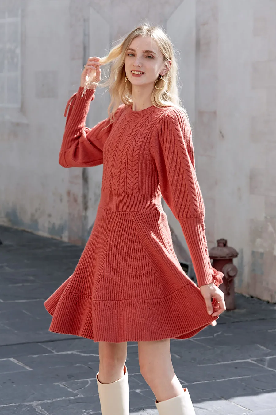 Vintage wool knit dress