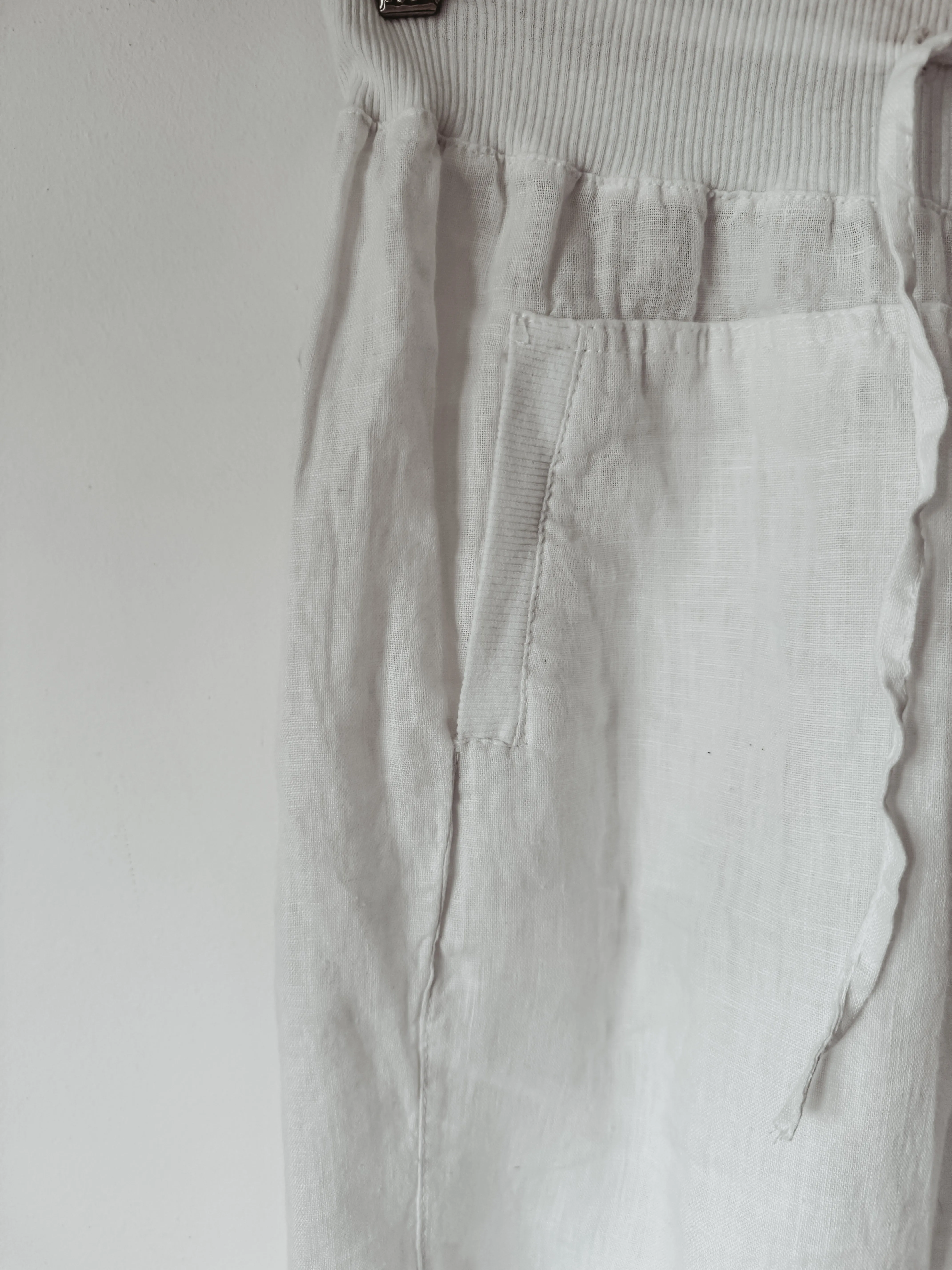 White LINEN ULTIMATE joggers *NEW*