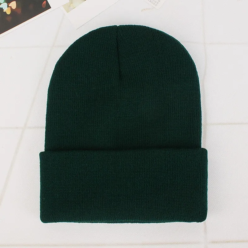 Winter Hats for Unisex New Beanies Knitted Solid Cute Hat Lady Autumn Female Beanie Caps Warmer Bonnet Men Casual Cap Wholesale