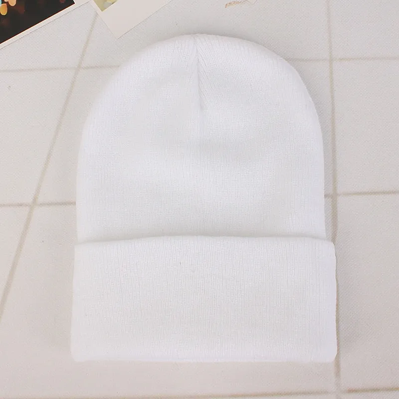 Winter Hats for Unisex New Beanies Knitted Solid Cute Hat Lady Autumn Female Beanie Caps Warmer Bonnet Men Casual Cap Wholesale