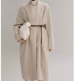 Winter Wool Women Coat Long Warm Woolen Coat 0765