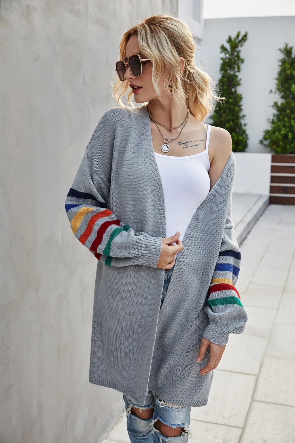 Wjczt Autumn Winter New Cardigan Sweater Women's Loose Long Sleeve Long Coat Fashion Streetwear Women's Dress Knitted Cardigan Tops