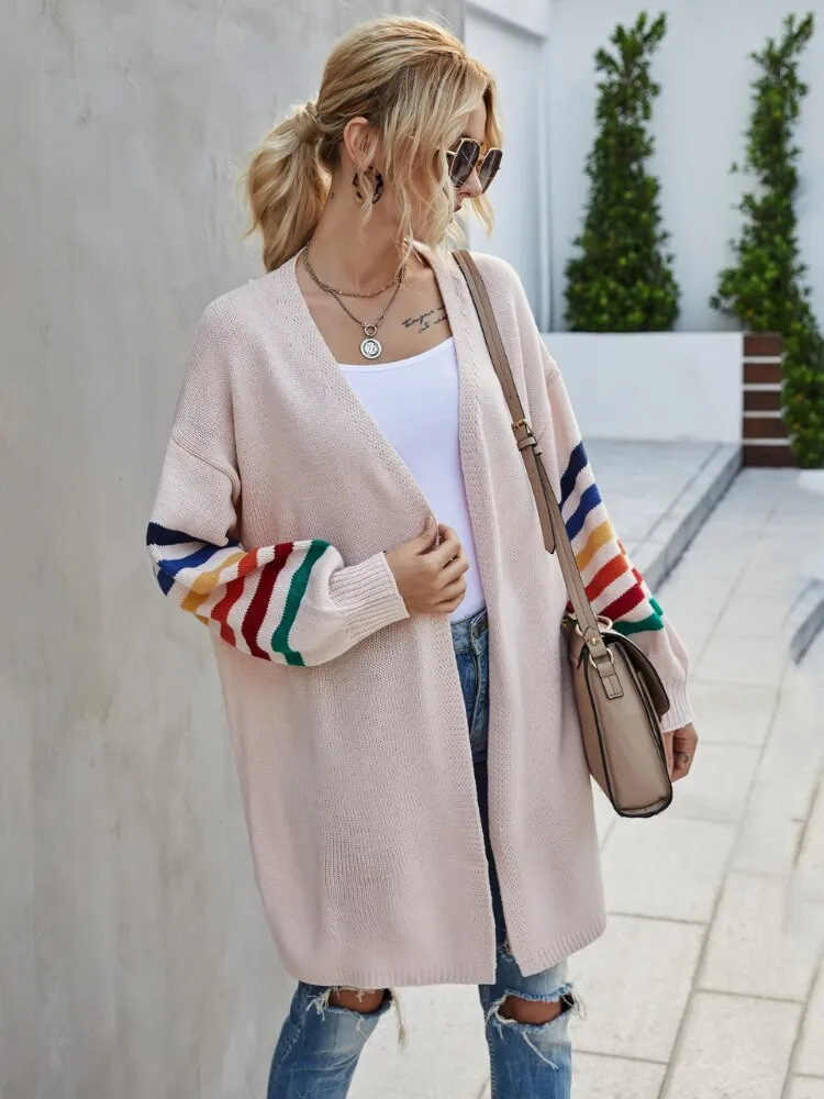 Wjczt Autumn Winter New Cardigan Sweater Women's Loose Long Sleeve Long Coat Fashion Streetwear Women's Dress Knitted Cardigan Tops