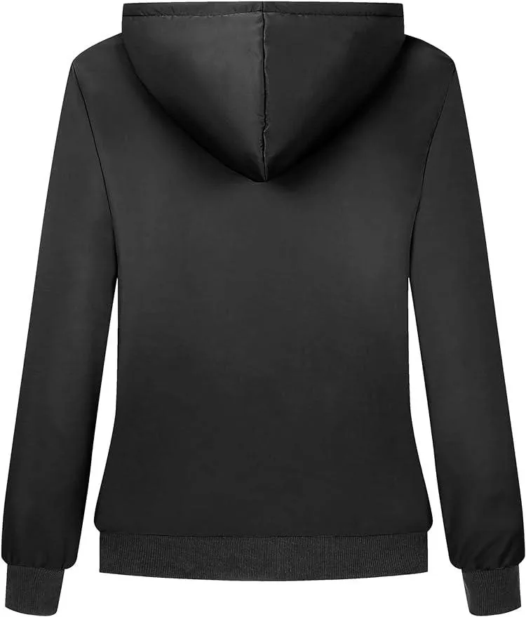 Women's Full Zipper Winter Fleece Sherpa Lined Hoodie-ZPK006028