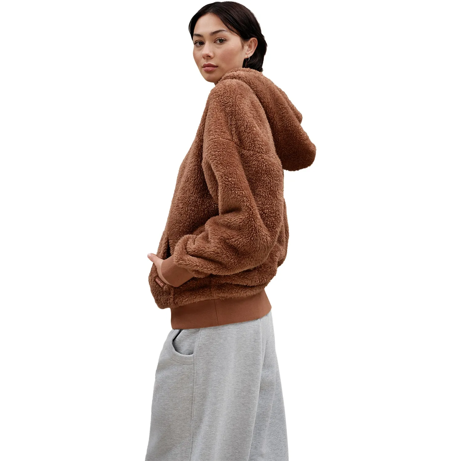 Women's UGG Loyra Sherpa Hoodie Cedar Bark