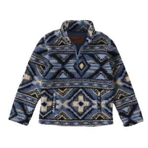 Wrangler Kid's Sherpa Zip Pullover China Blue Jacket