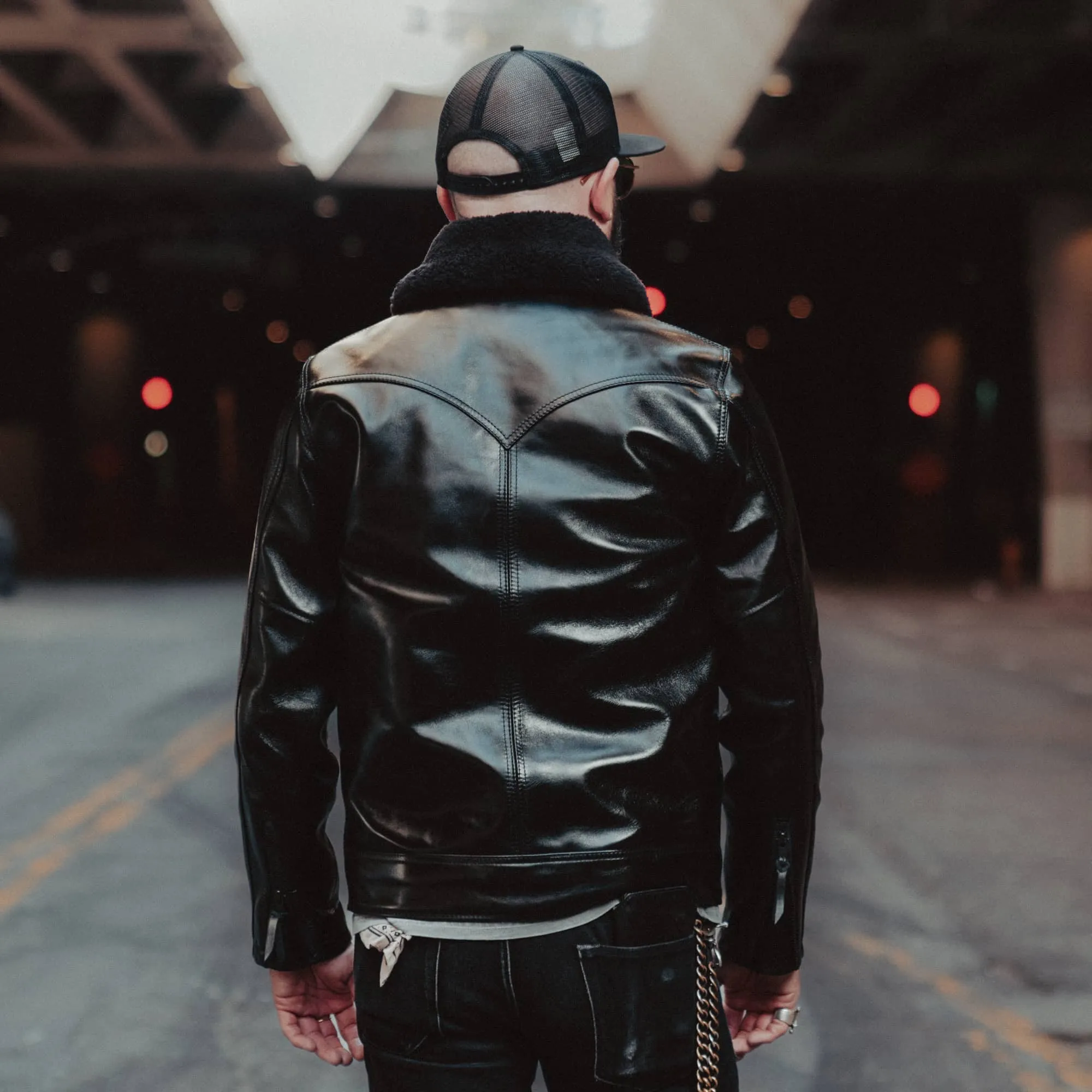 Y'2 x Snake Oil Provisions Horsehide N-1 Rider Jacket Black