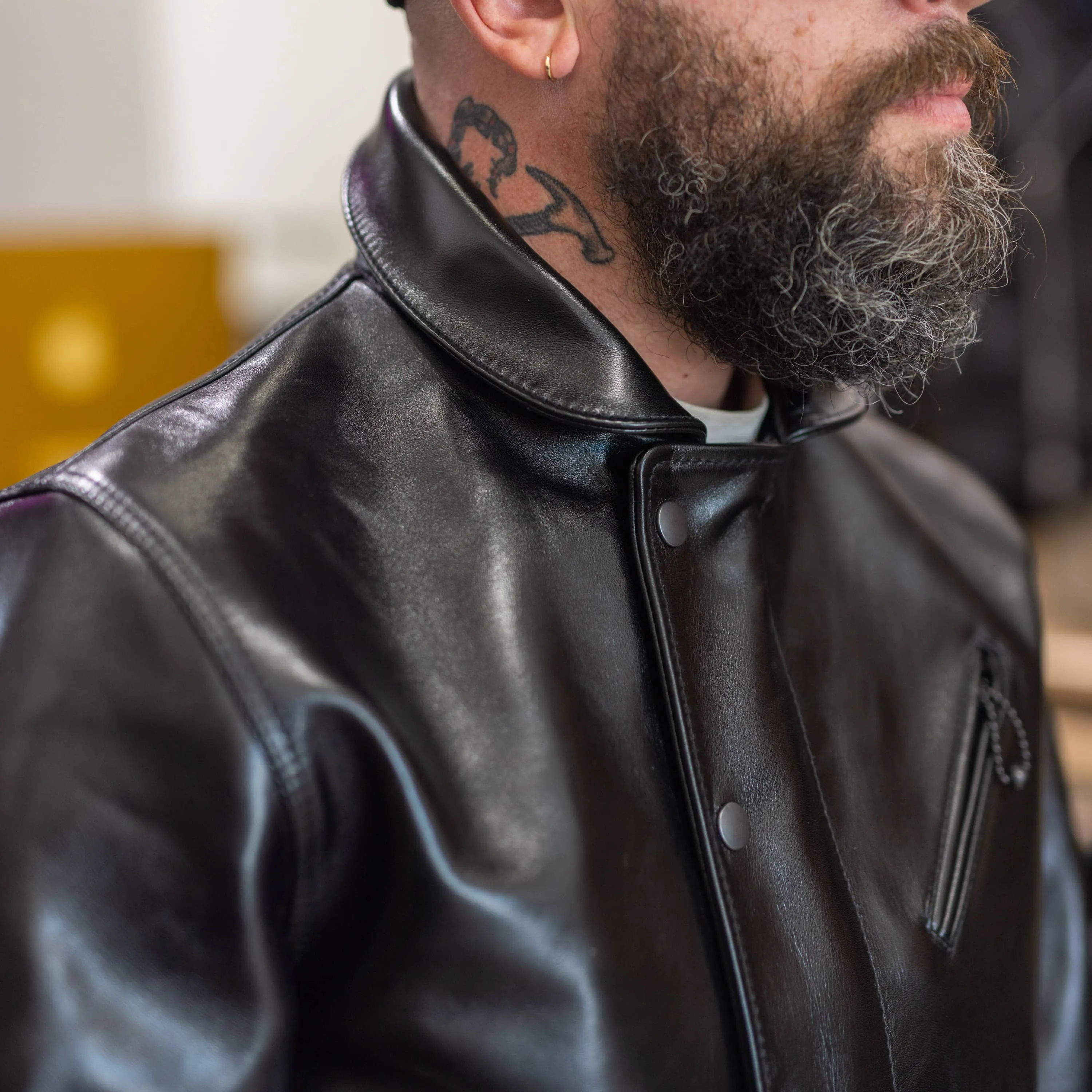 Y'2 x Snake Oil Provisions Horsehide N-1 Rider Jacket Black